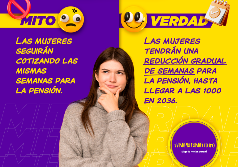 Mito: Las mujeres seguirán cotizando las mismas semanas para la pensión